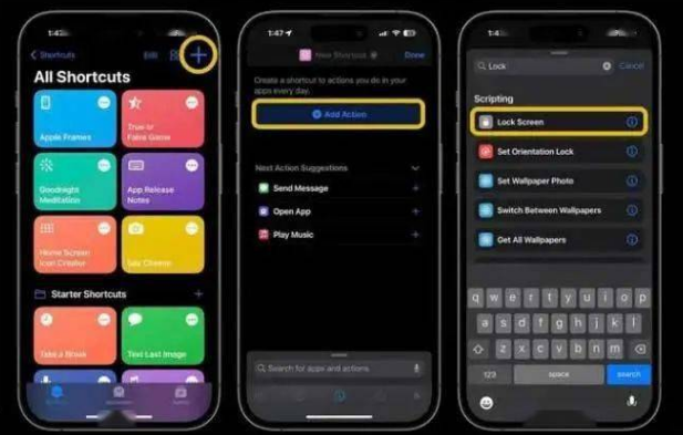 达坂城苹果14锁屏维修店分享iPhone14升级iOS16.4后如何创建锁屏快捷方式 